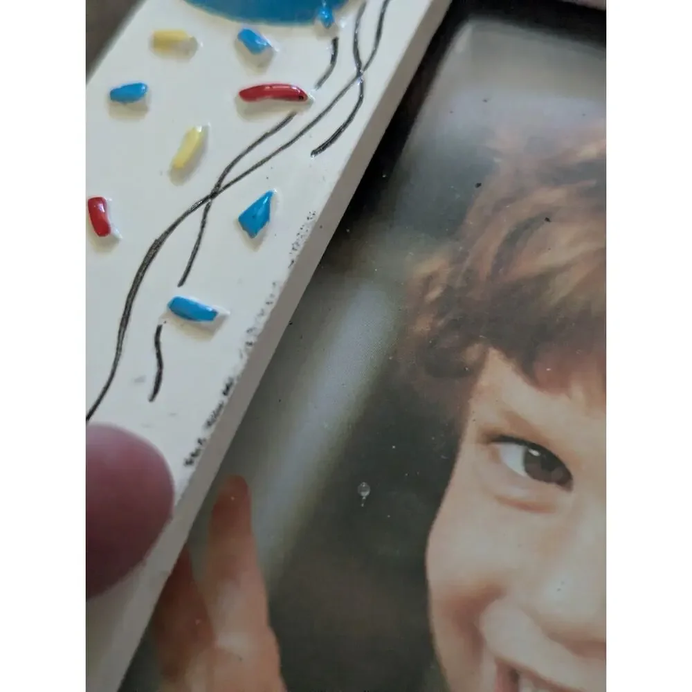 Vtg 1988 Enesco Terragraphics Garfield 10th Anniversary/Birthday Photo Frame
